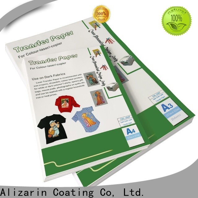 Alizarin top laser heat transfer paper factory for handbags