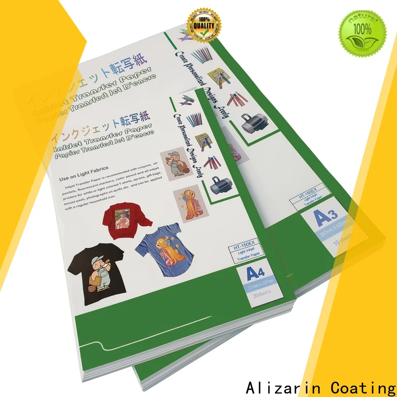 Alizarin wholesale iron on inkjet transfer paper for business for t-shirts