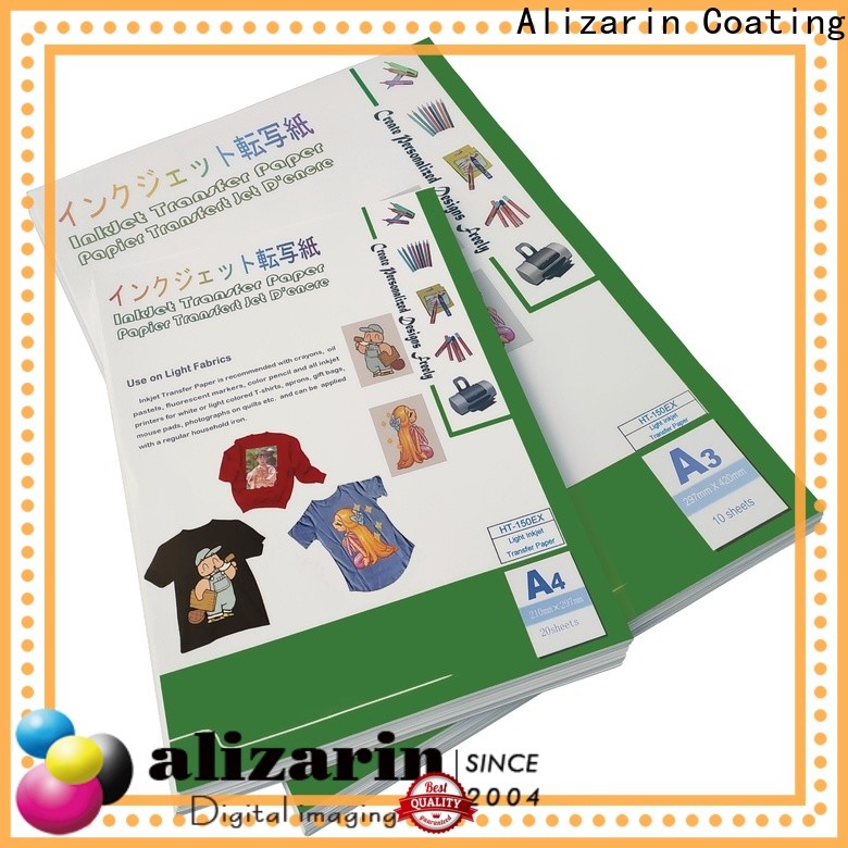 Alizarin custom inkjet iron on transfer paper for business for clothing