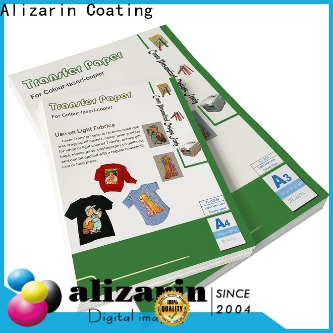 Alizarin color laser transfer paper for business for garments