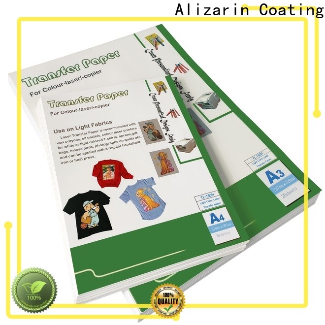 Alizarin wholesale color laser transfer paper supply for leather articles