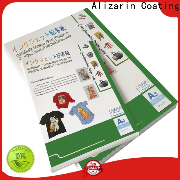 Alizarin latest inkjet transfer paper manufacturers for dark fabric