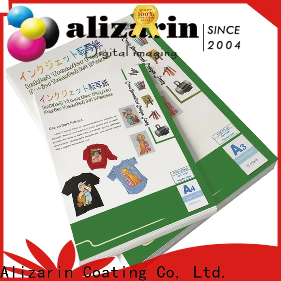 Alizarin inkjet transfer paper for t shirts suppliers for garments
