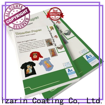 Alizarin top color laser transfer paper manufacturers for garments