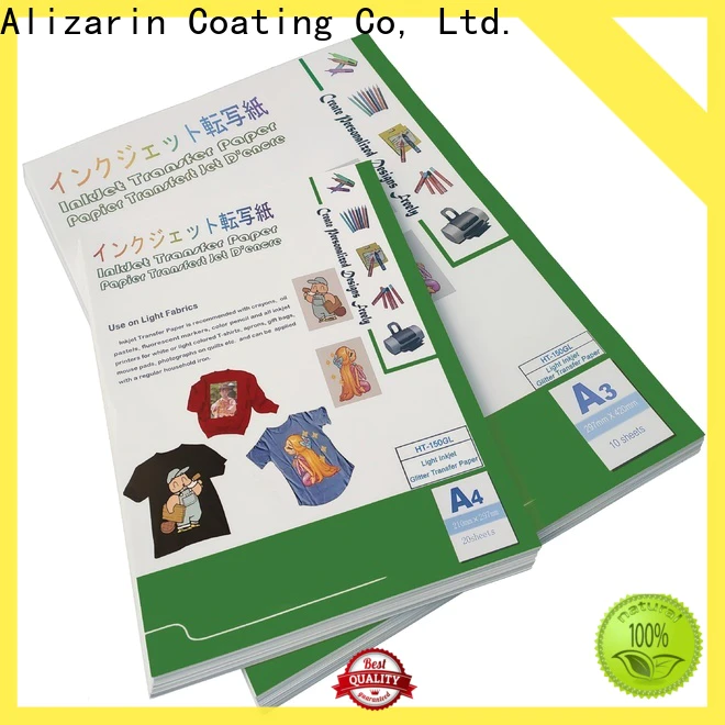 Alizarin custom inkjet heat transfer paper company for garments