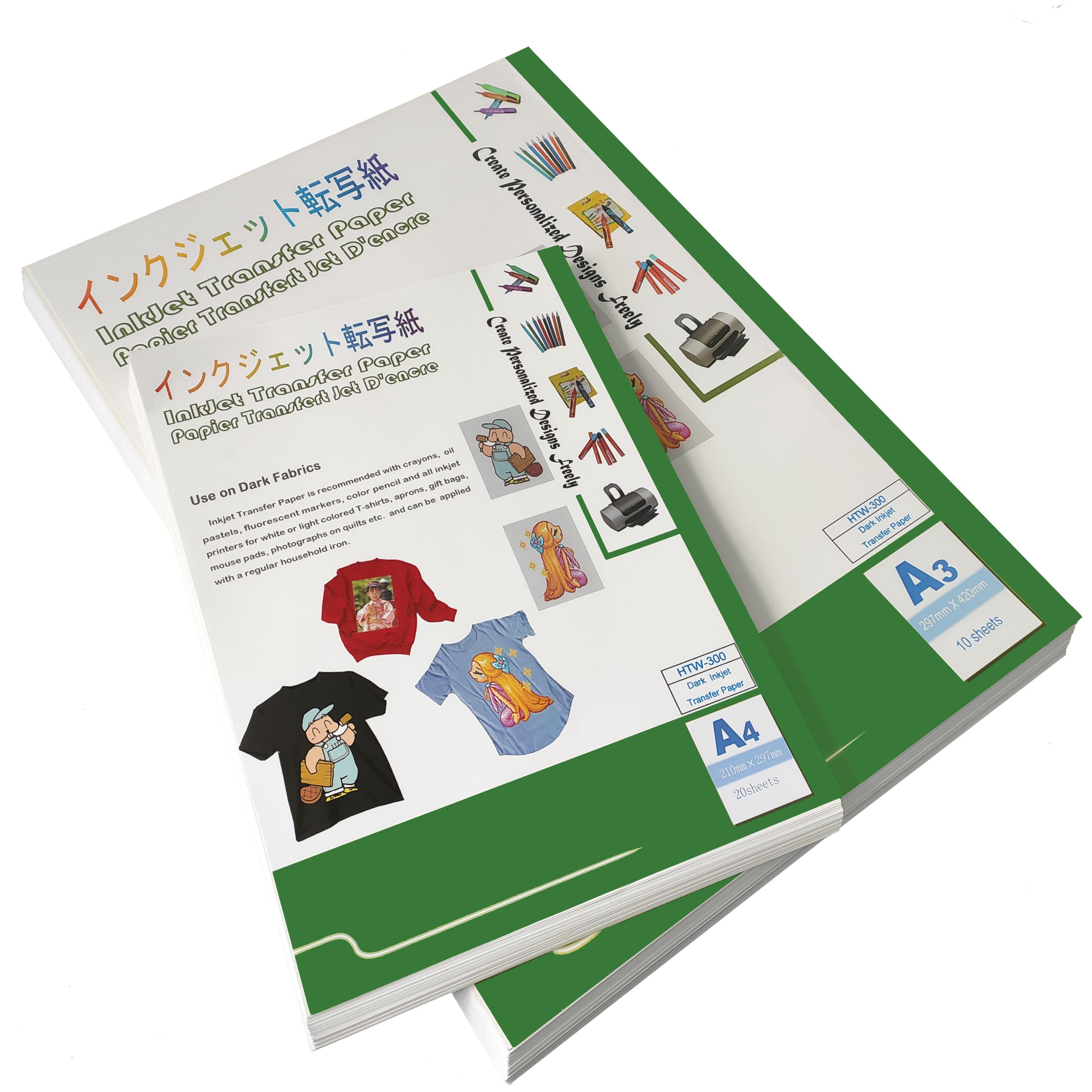 HTW-300 Dark Inkjet Printer Transfer Paper | Alizarin