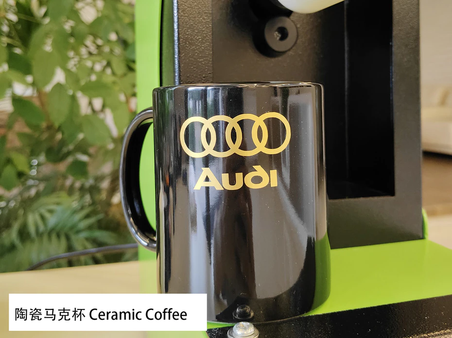 Brilliant Golden Heat Transfer Decals Foil (HSF-GD811) For Ceramic Coffee Of Audi Logo