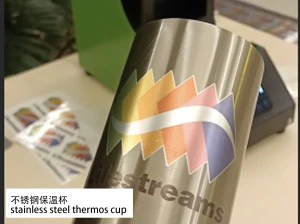 Make Your First Labels, Logos, Brands Of Stainless Steel Thermos Cup With Our Printable Heat Transfer Decal Foil