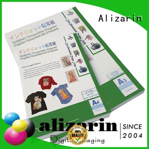 Alizarin inkjet heat transfer paper supply for clothes