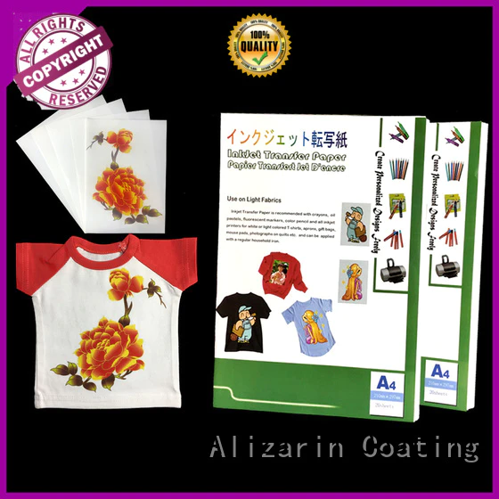 Alizarin inkjet transfer paper for t shirts supply for arts and crafts