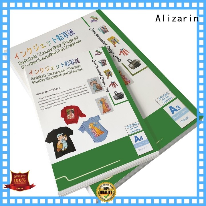 Alizarin new inkjet iron on transfer paper manufacturers for clothing
